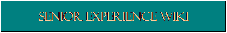 Text Box: Senior Experience Wiki
